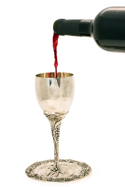 Shabbats vinho no copo Fotos De Bancos De Imagens