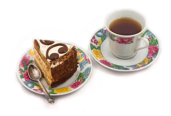 Tea and cake — Stock Photo, Image
