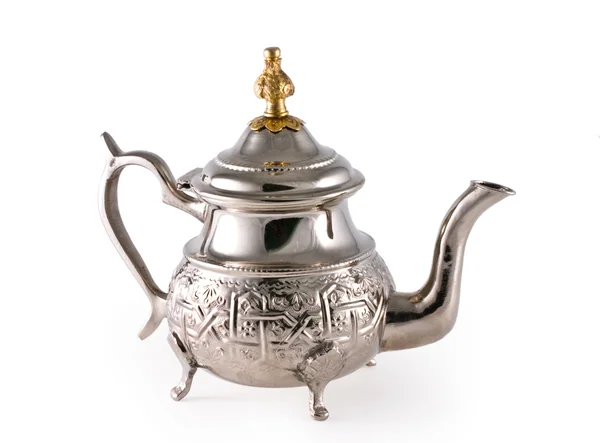 Ancient silver teapot — Stock Photo, Image
