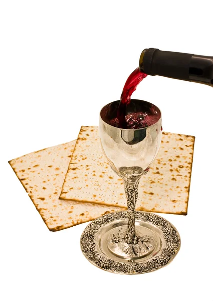 Shabbats vinho no copo — Fotografia de Stock