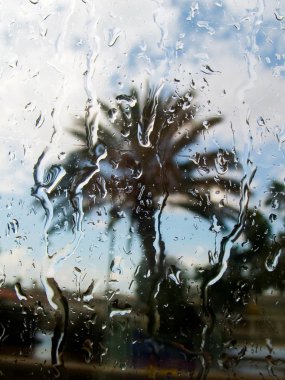 Rain behind a window clipart