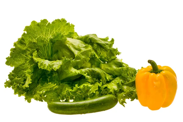 Свіжий салат огірок перець — стокове фото