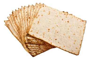 Pieces matzot prepared for celebrating passover ceremony clipart