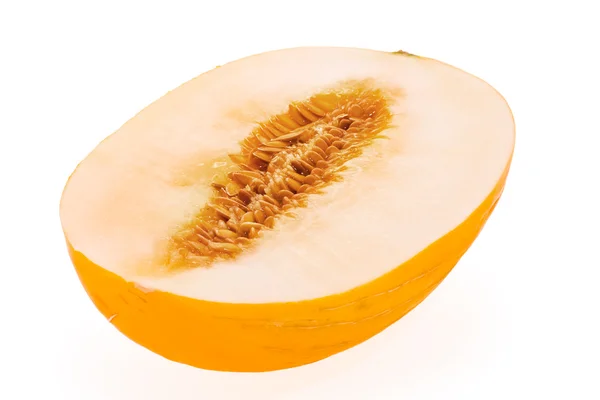 Ripe aromatic melon taken pictures on white background — Stock Photo, Image