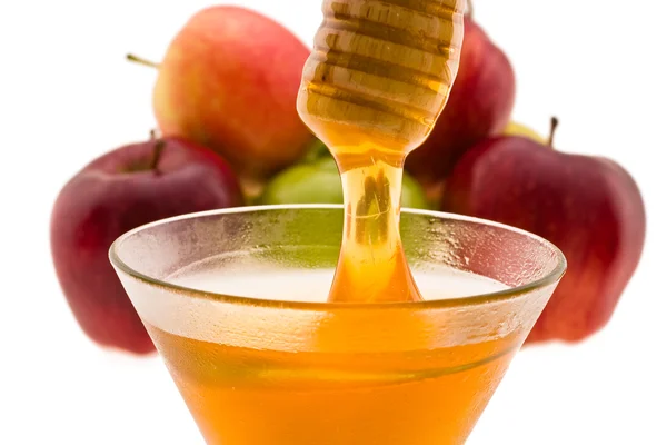 Мед і яблуко Стокова Картинка