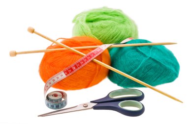 Thread for knitting clipart