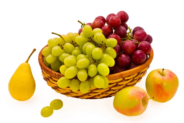 Gruszka jabłko i winogron — Zdjęcie stockowe