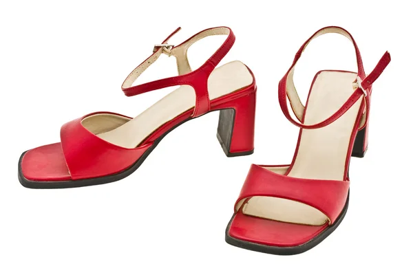 Rode sandalen — Stockfoto