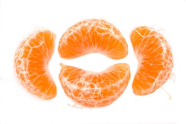 Slices of a tangerine clipart