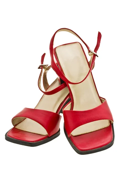 Röda sandaler — Stockfoto
