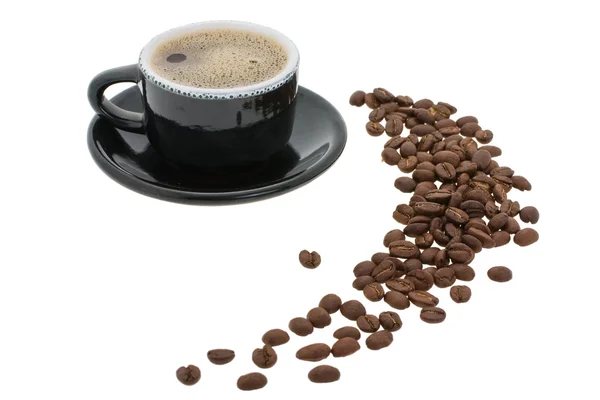 穀物とコーヒー カップ — Stockfoto