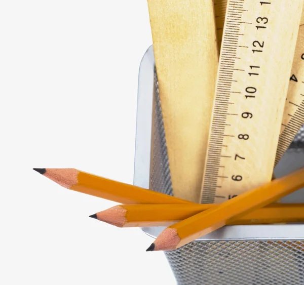 Pencils and rulers — Stock Photo, Image