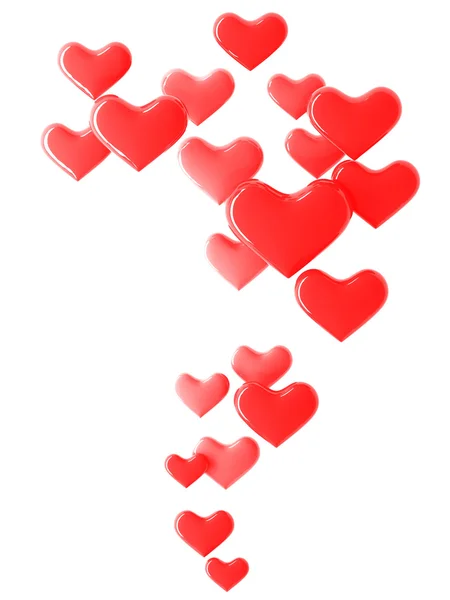 Hearts isolated on white background — Stock Photo, Image
