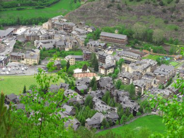 Little town in pyrenees clipart