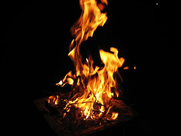 Horké hořící krb — Stock fotografie