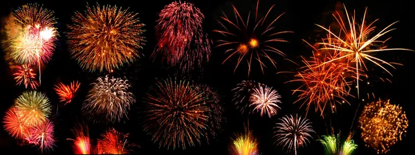 stock image Colorful and vibrant fireworks