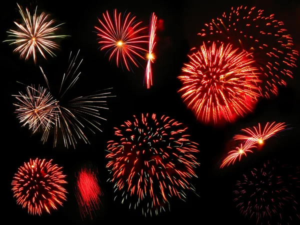 Farbenfrohes und lebendiges Feuerwerk — Stockfoto