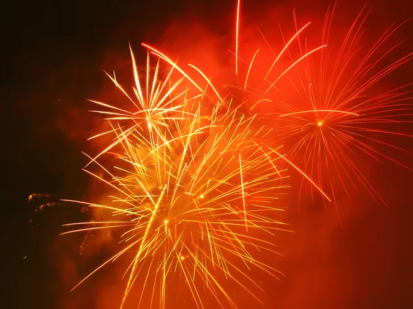 Színes és élénk tűzijáték — Stock Fotó