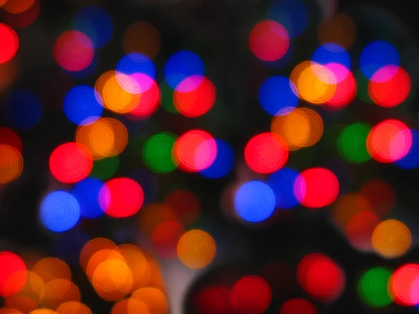 Colorato Natale astratto luci sfocate multicolore — Foto Stock