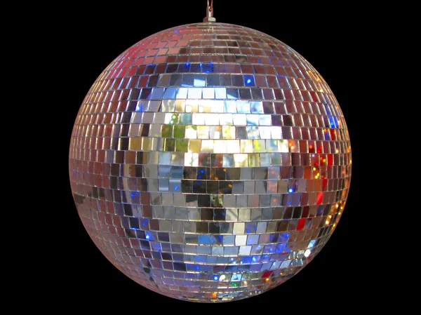 stock image Plain disco ball isolated in black