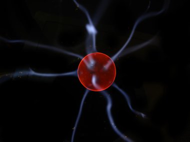 Electricity in a plasma ball at Science Museum of Barcelona clipart