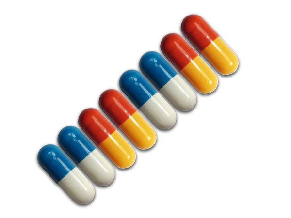Piller isolerade i vit bakgrund — Stockfoto
