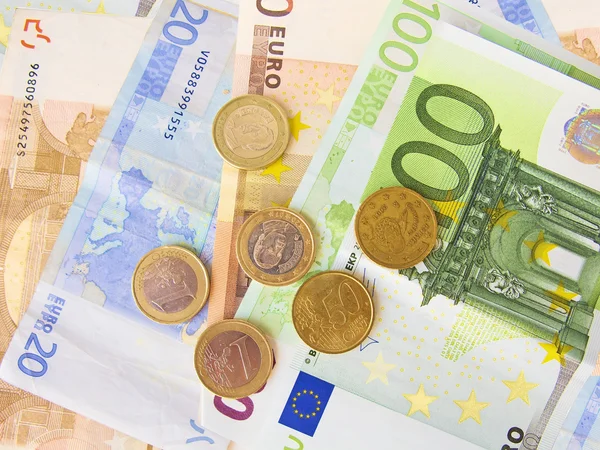 stock image Euro coins and bills