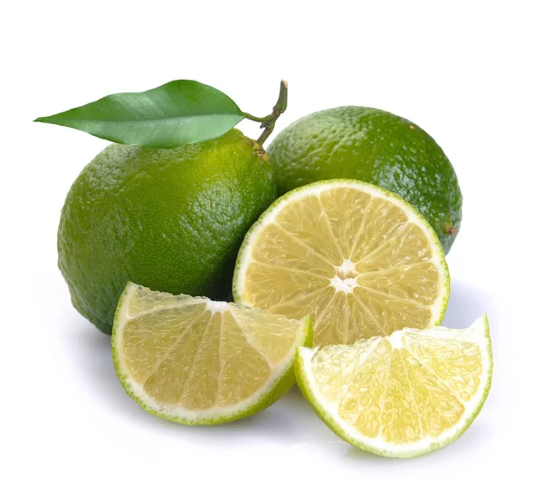 Green lime with a half — Stock Photo, Image