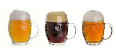 Three mug of beer clipart