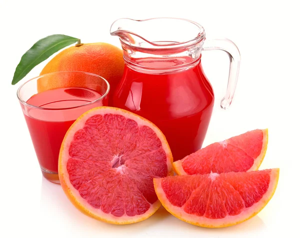 Grapefruitsaft und Obst — Stockfoto