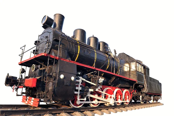 stock image Old locomotive isolated