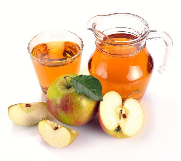 Apple juice and fruit — Stock Photo, Image