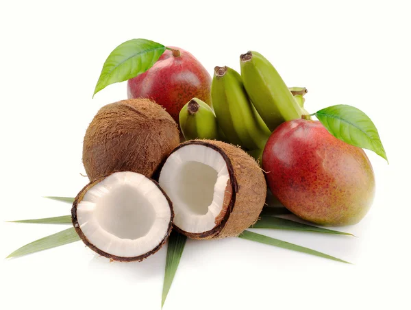 Kokosnussbanane und Mango — Stockfoto