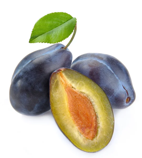 Plum and a half — Stock Photo, Image