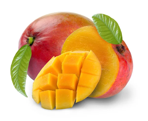 Mango mit Schnitt — Stockfoto