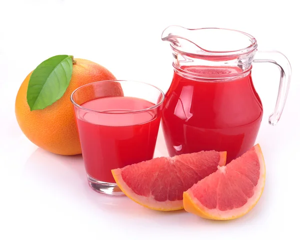 Грейпфрутовый сок и фрукты — стоковое фото