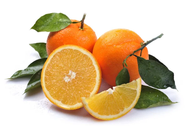 Oranje met segment — Stockfoto