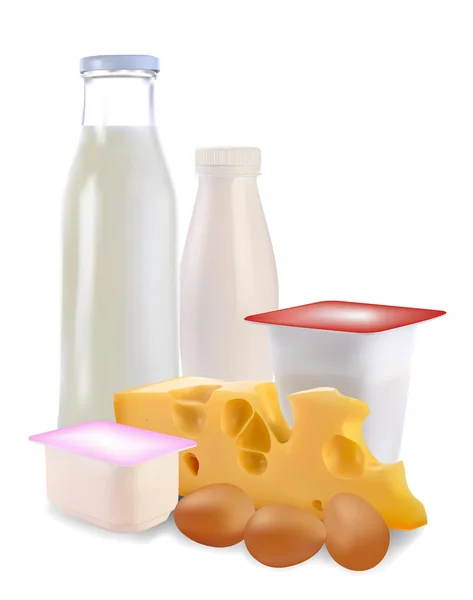 Milchprodukte und Eier — Stockvektor