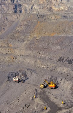 Open-cast mine of iron ore clipart