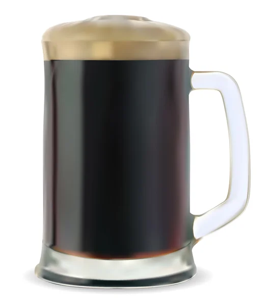 黑啤大杯 — 图库矢量图片