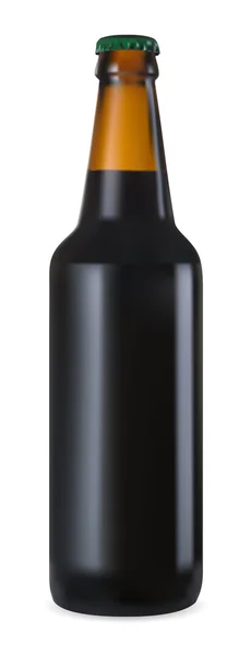 Bottle of dark beer — Stock Vector