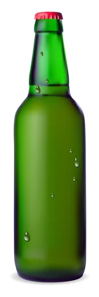 Yeşil bira şişesi — Stok Vektör