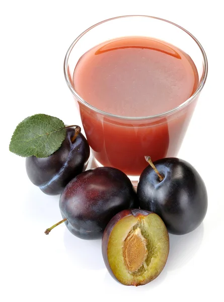 Succo di prugna e frutta — Foto Stock
