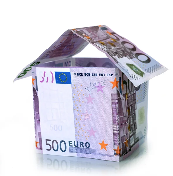 stock image House made from euro bills