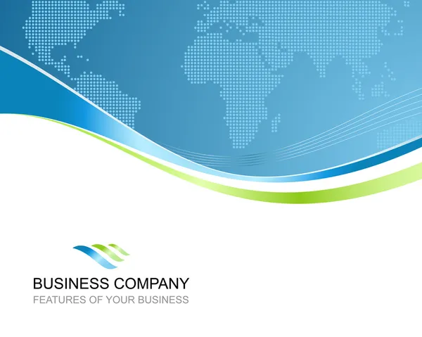 Plantilla de negocio corporativo fondo con logo — Vector de stock