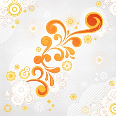 Abstract swirl floral background in vector clipart