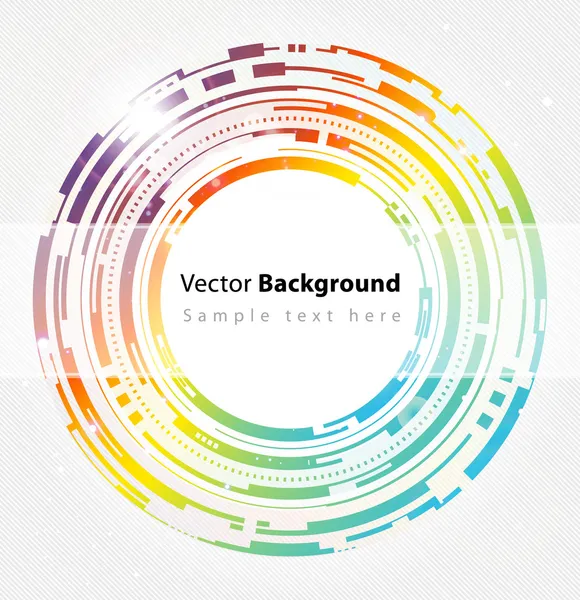 Абстрактные красочные технологические круги векторный фон — стоковый вектор