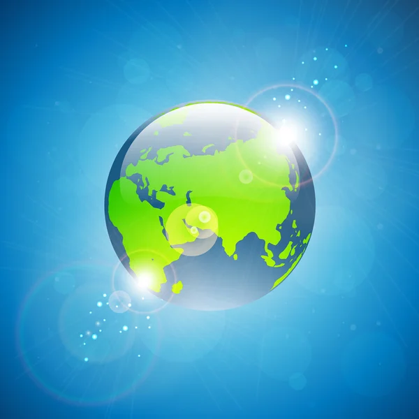 Ilustración moderna del vector Earth Globe — Vector de stock