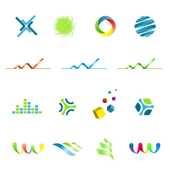 Logotipo elementos de diseño conjunto — Vector de stock