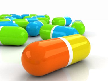 izole 3d renkli tabletleri